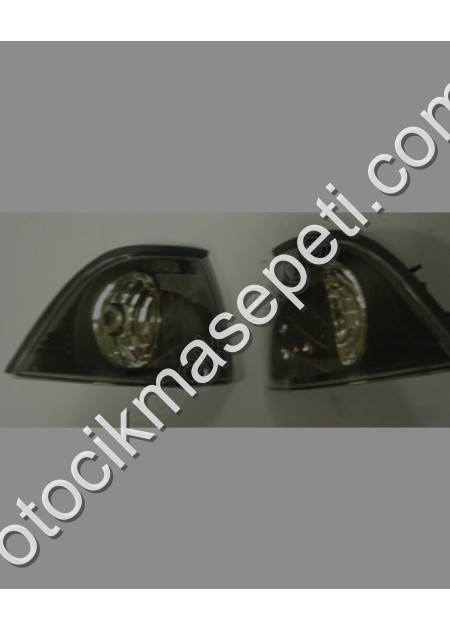 Bmw 3 E36 Coupe Modifiye Ön Sinyal Siyah Sağ/Sol Set 2 Parça Tyc