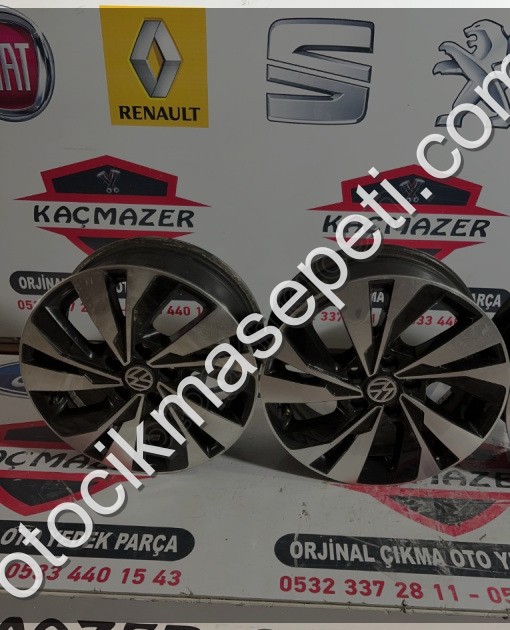 VOLKSWAGEN POLO JETTA 4 ADET TAKIM SİYAH GRİ ÇELİK JANT