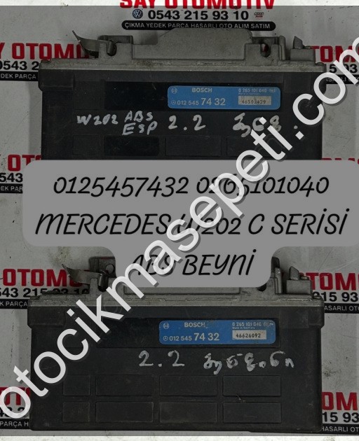0125457432 0265101040 MERCEDES W202 C SERİSİ ABS BEYNİ