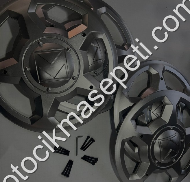 KARSAN J10 4 ADET GRİ JANT KAPAĞI 12 ADET VİDA  ALYAN ANAHTAR