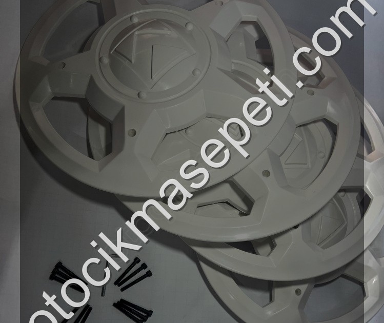 KARSAN J10 4 ADET BEYAZ JANT KAPAĞI 12 ADET VİDA  ALYAN ANAHTAR