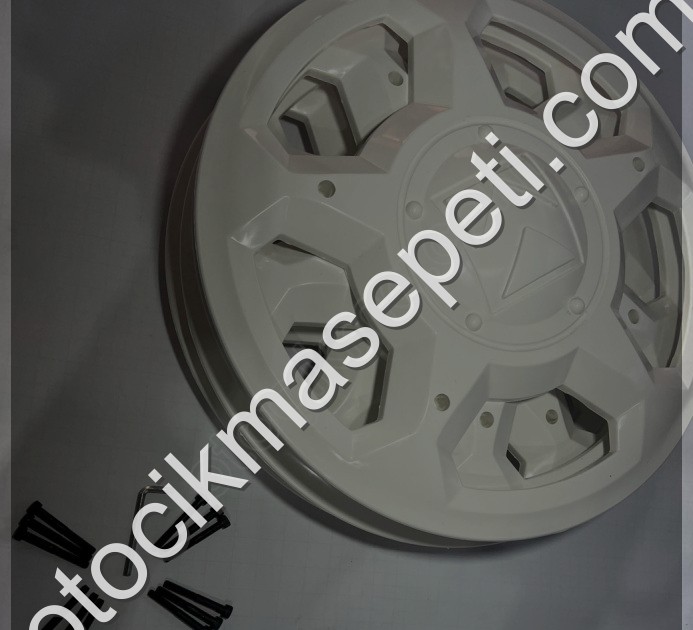 KARSAN J10 4 ADET BEYAZ JANT KAPAĞI 12 ADET VİDA  ALYAN ANAHTAR