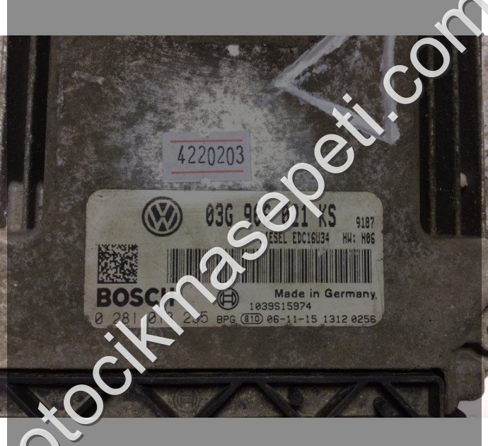 Volkswagen Golf 1.9 Motor Beyni 0281013235 03G906021KS