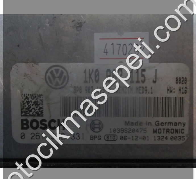 Volkswagen Golf Motor Beyni MED9.1 0261S02331 1K0907115J