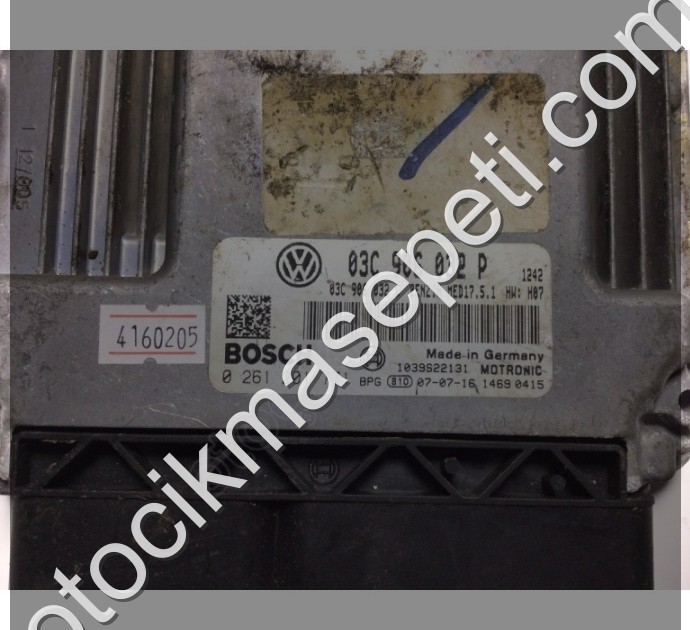 Volkswagen Golf 1.4 Motor Beyni Med17.5.1 0261201771 03C906032P