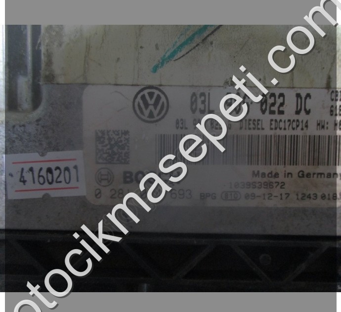 Audi A4 Motor Beyni EDC17CP14 03L906022DC 0281014693