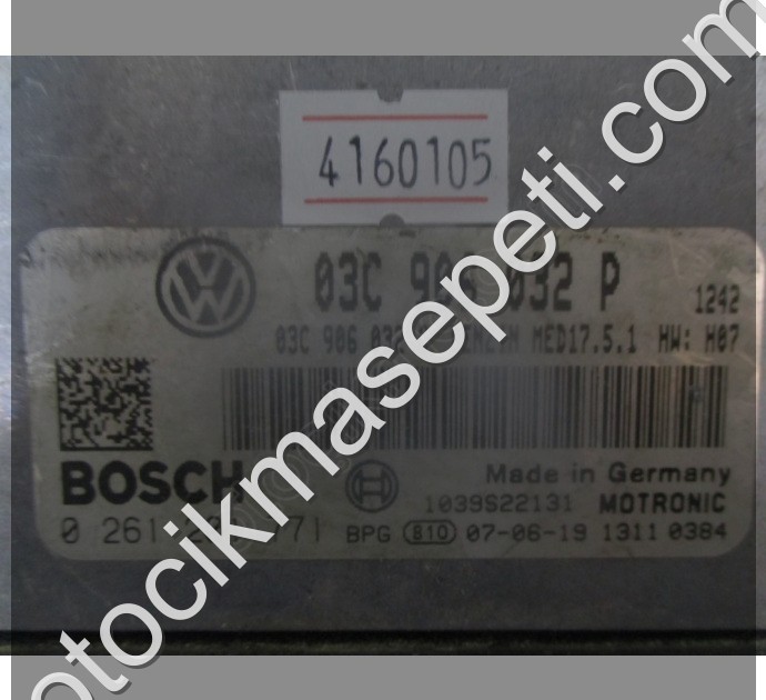 Volkswagen Golf Jetta Motor Beyni Med17.5.1 0261201771 03C906032P