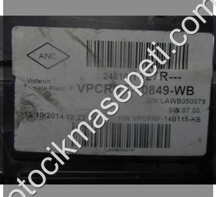 Renault Clio 4 Dizel Kilometre Saati Gösterge Paneli 248101427R