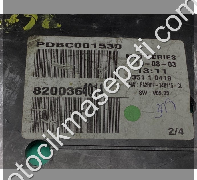 Renault Megane Gösterge Paneli 8200364014 PA2RPF-14B115-CL