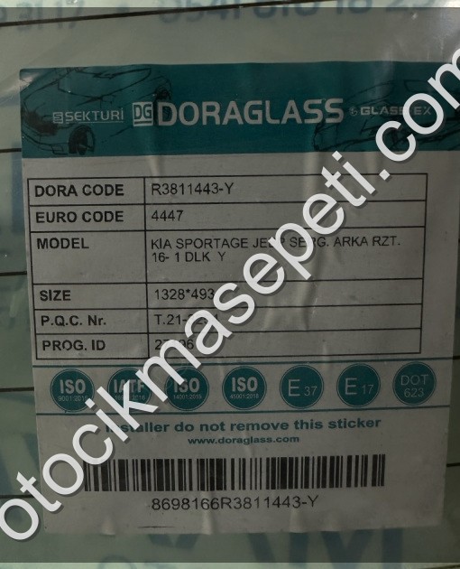 KİA SPORTAGE ARKA CAM 2016-2021