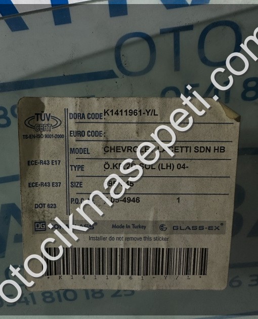 CHEVROLET LACETTİ ÖN KAPI CAMI SOL