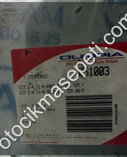 CITROEN C4 ARKA KAPI CAMI 2011