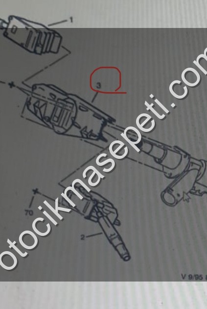 Peugeot 106  kumanda desteği  624120