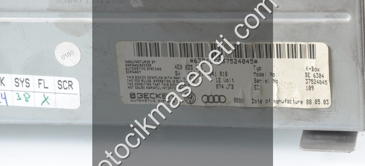 Audi A8 4E K-Box Radyo Tuner 4E0035541 4E0910541 BE6304