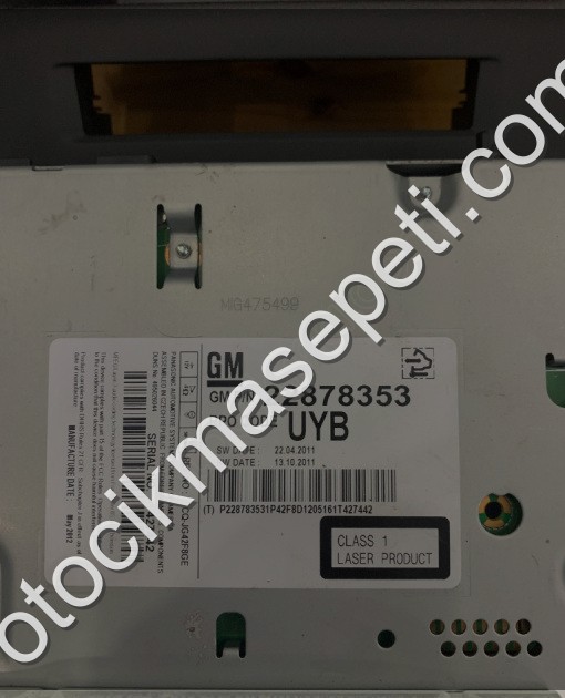 2012 Model Opel Astra J KASA ORJİNAL EKRAN