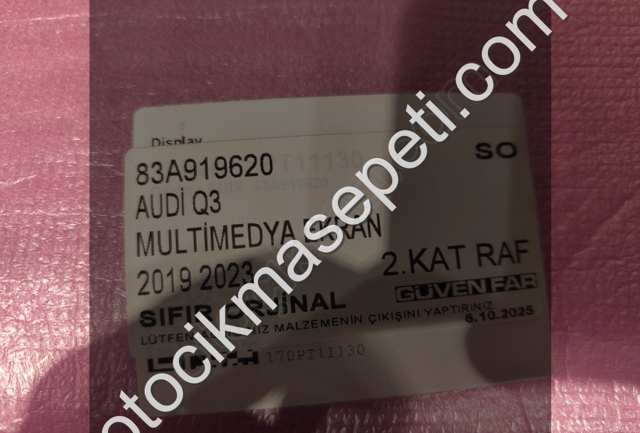 AUDİ Q3 MULTİMEDYA EKRAN 2019 2023 83A919620 SO