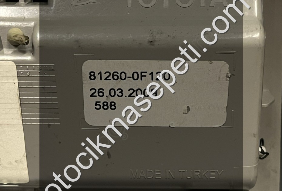 COROLLA AURİS TAVAN LAMBASI SUNROOF DÜĞMESİ ORJİNAL 81260 0f120