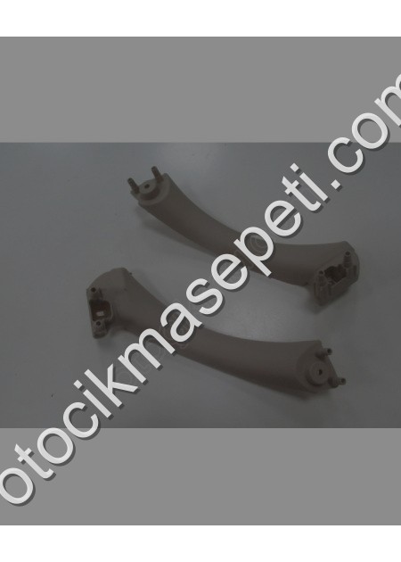 Bmw 3 Seri E90 Ön Kapı İç Çekme Kolu Sağ/Sol Set 2 Parça Bej 2005