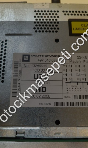 13289919 Opel Corsa d orjinal CD çalar teyp