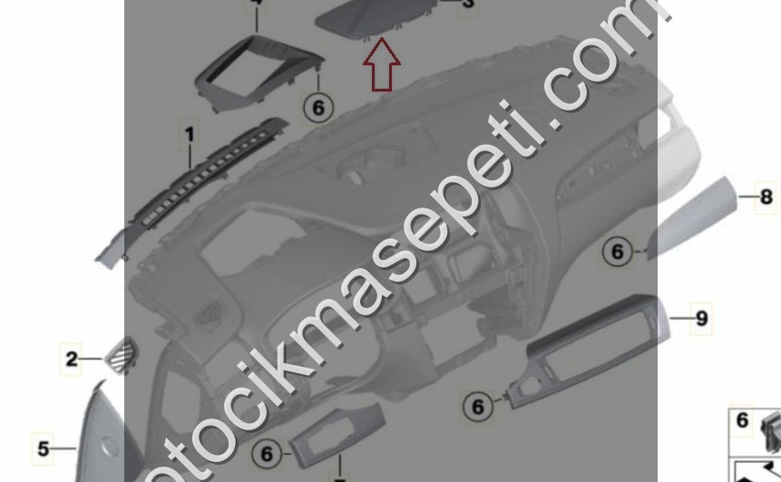 51459184152 9184152 BMW X3 F25 TORPİDO HOPARLÖR KAPAĞI