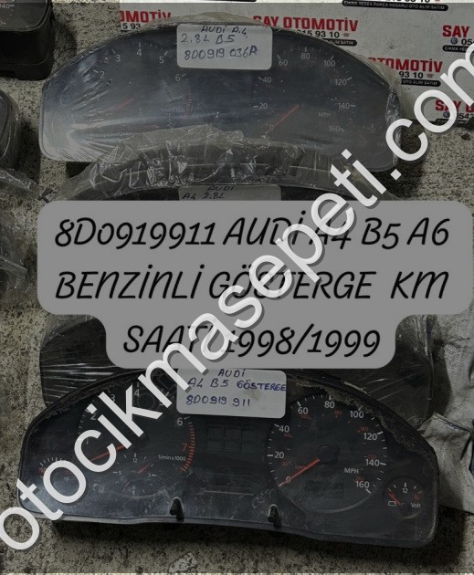 8D0919911 AUDİ A4 B5 A6 BENZİNLİ GÖSTERGE  KM SAATİ 1998/1999