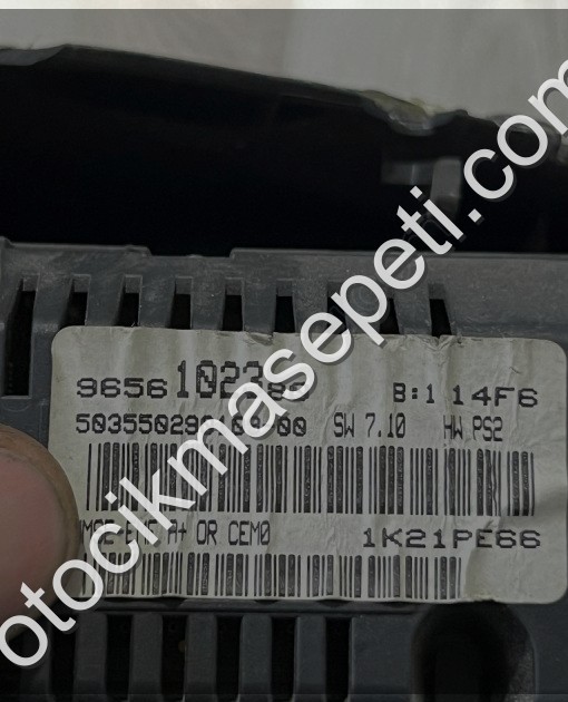 PEUGEOT 207  TYİP GÖSTERGESİ 9656102380 ÇIKMA